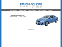 Tablet Screenshot of bohanonautoparts.com
